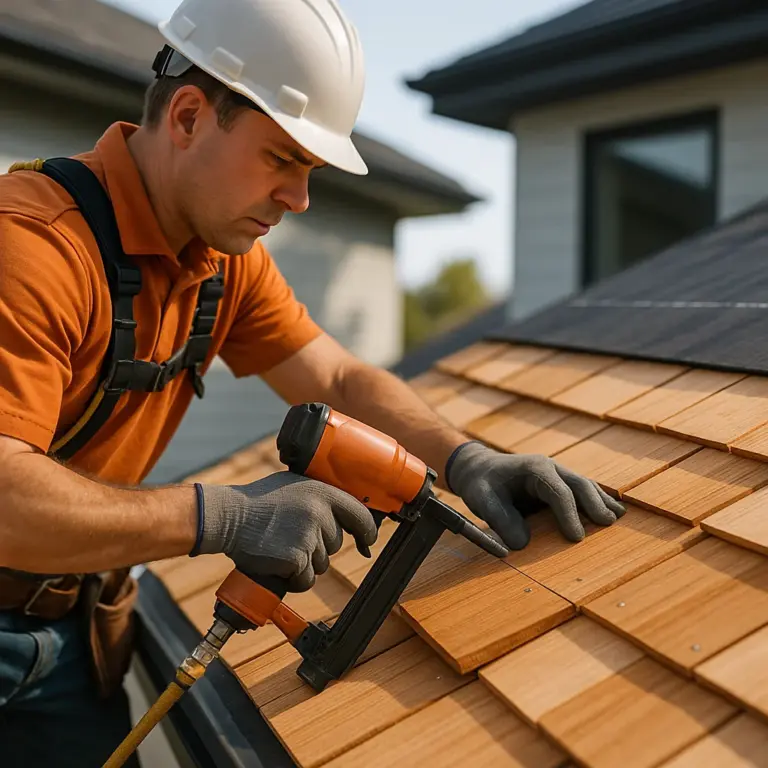 Cedar shake installation