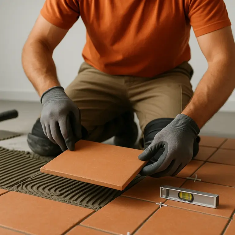Clay tile installation