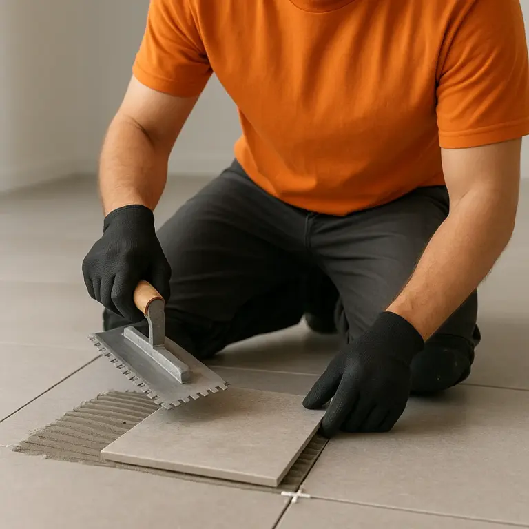 Concrete tile installation