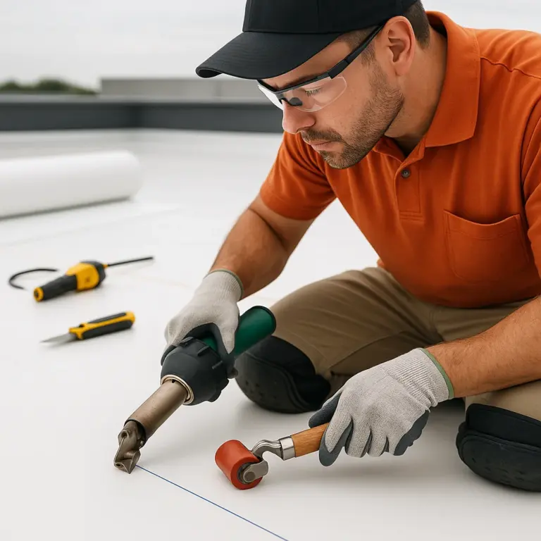 PVC membrane installation