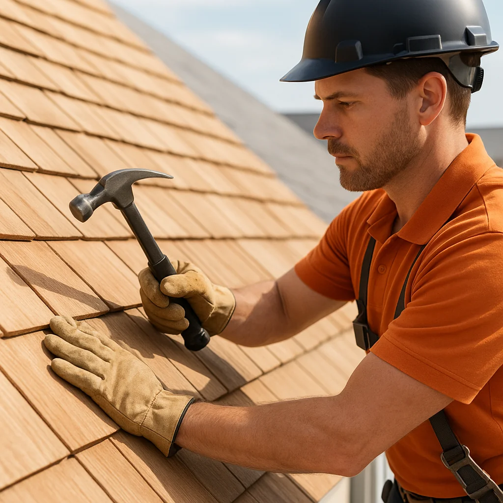 Puyallup Roofing wood shingle installation services - Puyallup